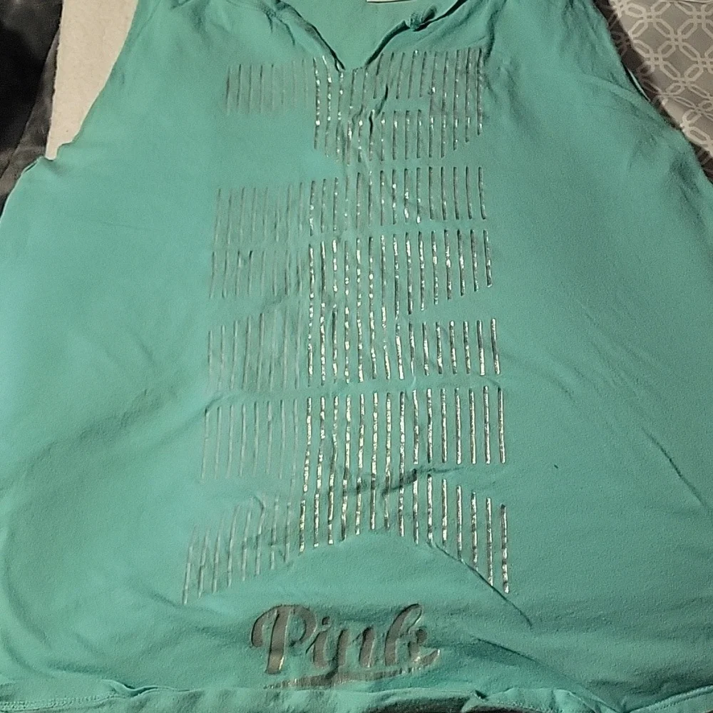 PINK Metallic Tank Top - Picture 2 of 5